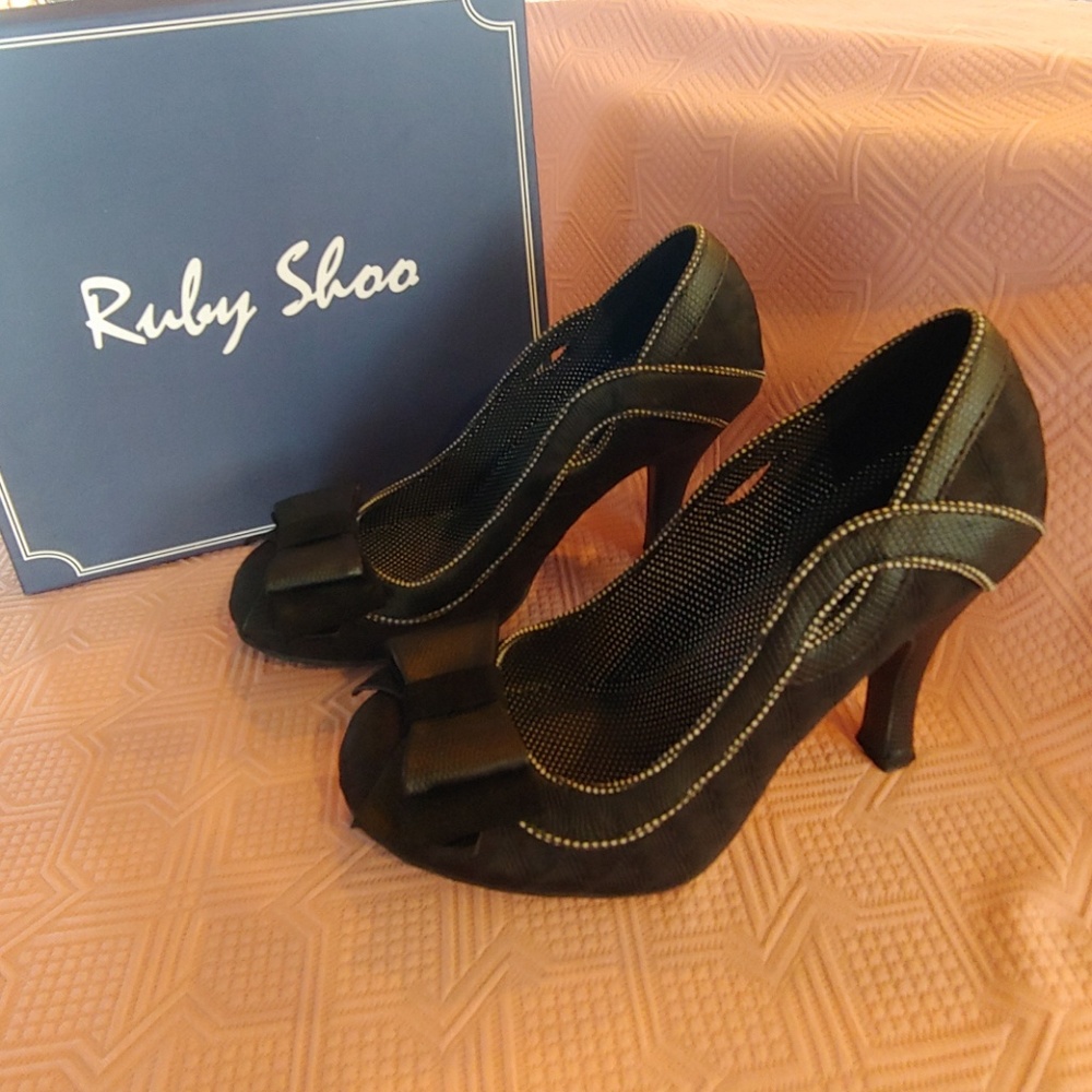 Ruby Shoo Black Heels for Women